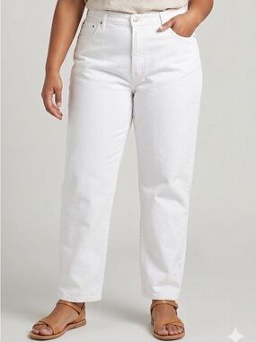 JUST MY SIZE Stretch White Denim Jeans size 22W